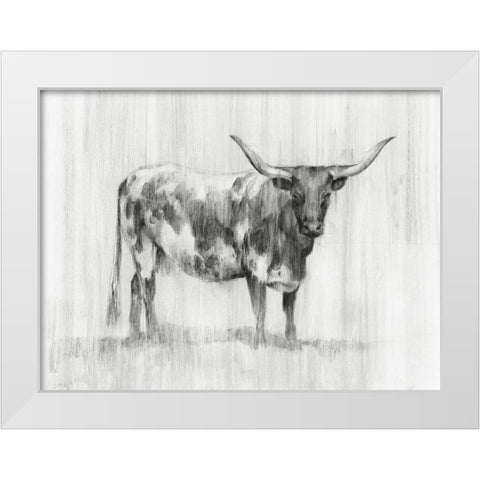 Rustic Bovine I White Modern Wood Framed Art Print by Harper, Ethan