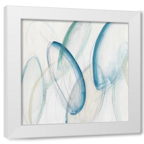 Discus I White Modern Wood Framed Art Print by Vess, June Erica