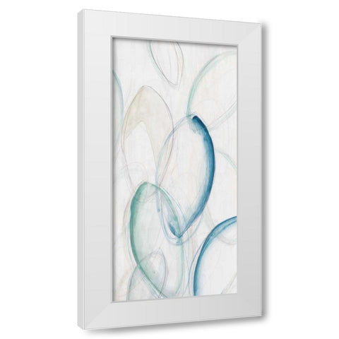 Discus IV White Modern Wood Framed Art Print by Vess, June Erica