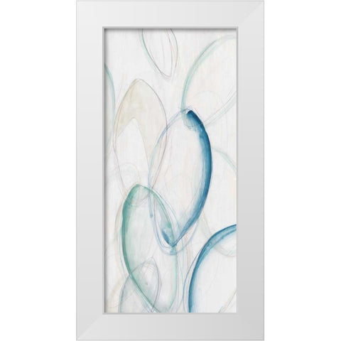 Discus IV White Modern Wood Framed Art Print by Vess, June Erica