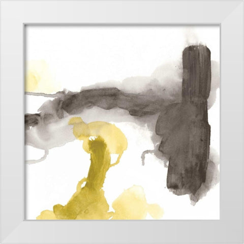 Direction Flow I White Modern Wood Framed Art Print by Vess, June Erica