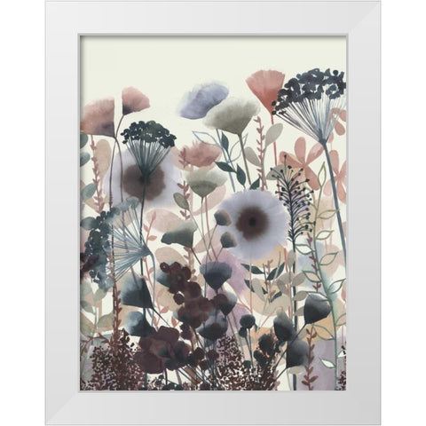 Twilight Blossoms I White Modern Wood Framed Art Print by Popp, Grace