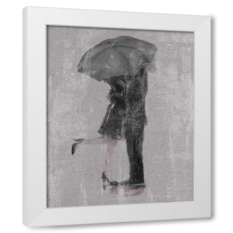 Rain Romance I White Modern Wood Framed Art Print by Studio W