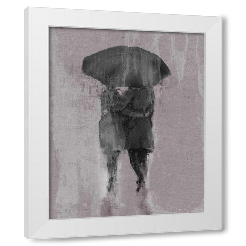 Rain Romance III White Modern Wood Framed Art Print by Studio W