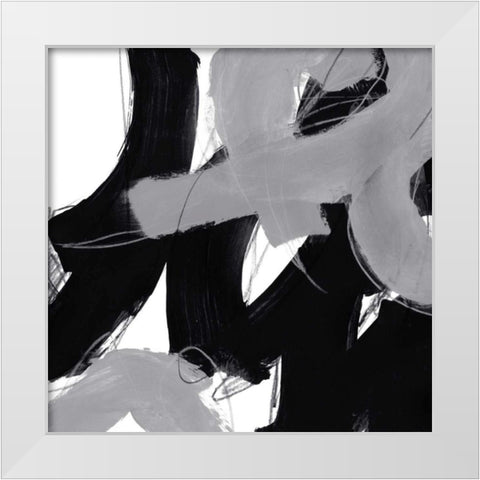 Monochrome IV White Modern Wood Framed Art Print by Vess, June Erica