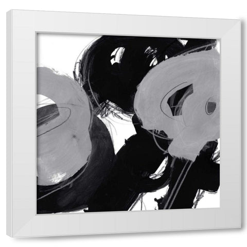 Monochrome V White Modern Wood Framed Art Print by Vess, June Erica