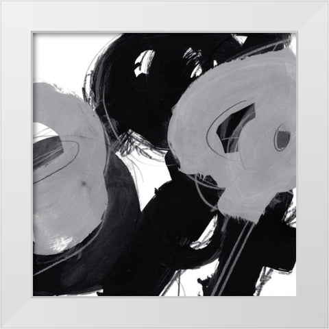 Monochrome V White Modern Wood Framed Art Print by Vess, June Erica