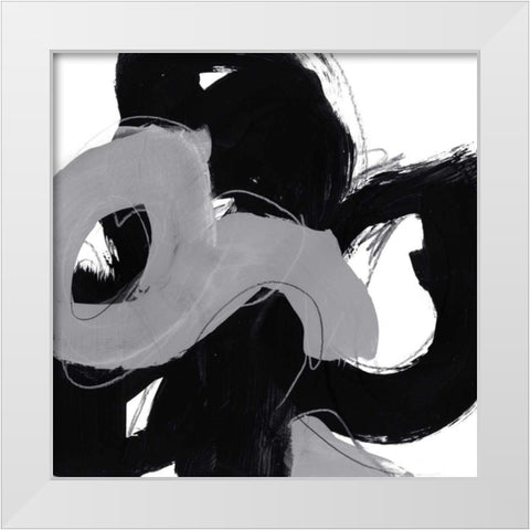 Monochrome VI White Modern Wood Framed Art Print by Vess, June Erica