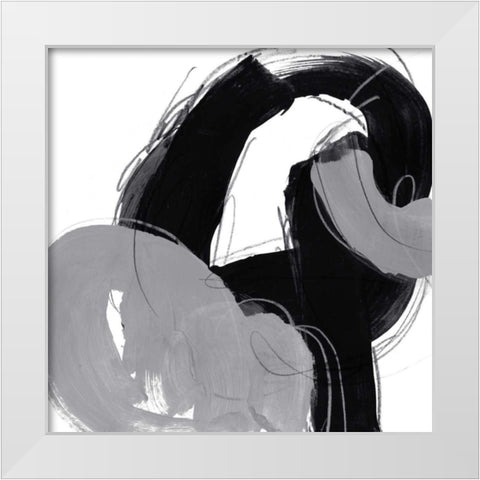 Monochrome IX White Modern Wood Framed Art Print by Vess, June Erica