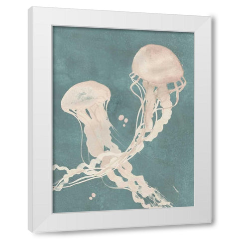 Jellyfish Dance II White Modern Wood Framed Art Print by Popp, Grace