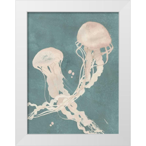 Jellyfish Dance II White Modern Wood Framed Art Print by Popp, Grace