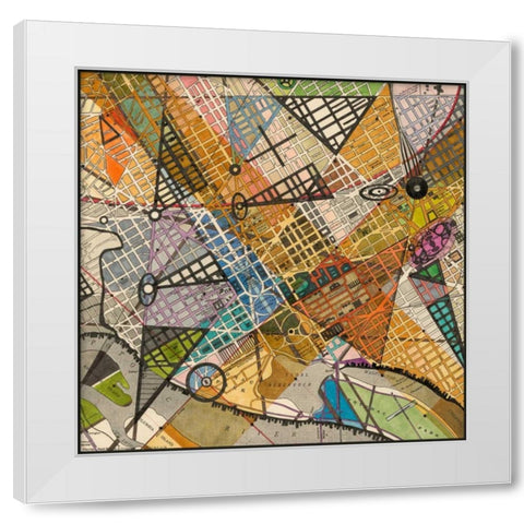 Modern Map of D.C. White Modern Wood Framed Art Print by Galapon, Nikki