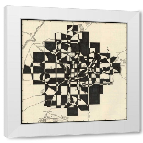 Modern Map of Atlanta White Modern Wood Framed Art Print by Galapon, Nikki