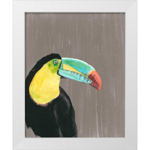 Vibrant Plumage I White Modern Wood Framed Art Print by McCavitt, Naomi