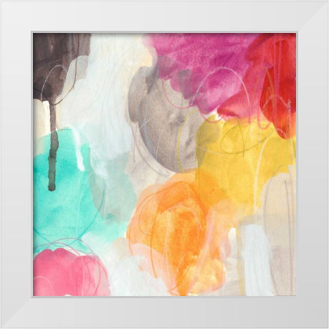 Ipso Facto II White Modern Wood Framed Art Print by Vess, June Erica