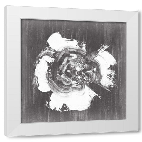 Chalkboard Tree Ring I White Modern Wood Framed Art Print by Harper, Ethan