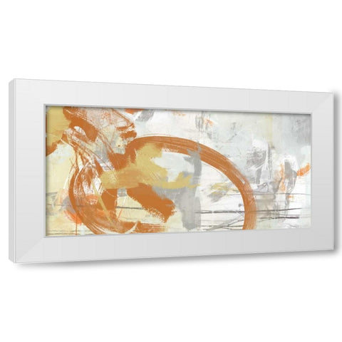 Tangerine and Grey I White Modern Wood Framed Art Print by Vess, June Erica