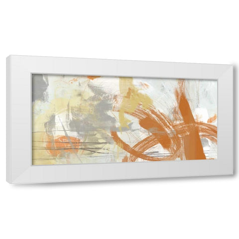 Tangerine and Grey II White Modern Wood Framed Art Print by Vess, June Erica