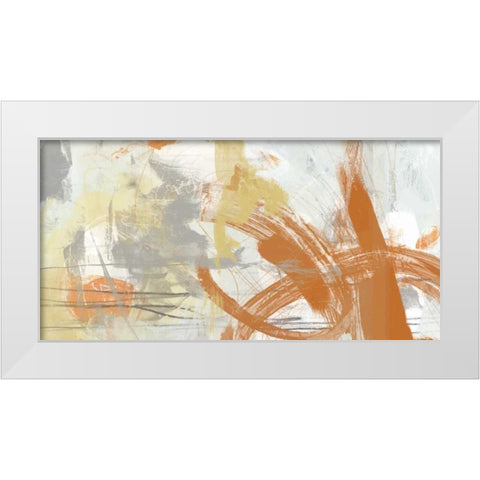 Tangerine and Grey II White Modern Wood Framed Art Print by Vess, June Erica