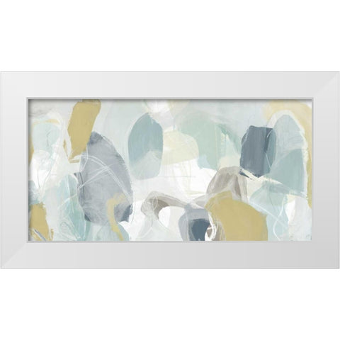 Mint Illusion II White Modern Wood Framed Art Print by Vess, June Erica