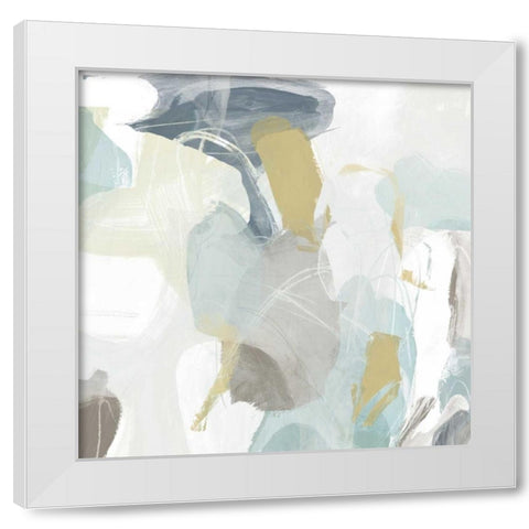 Mint Illusion III White Modern Wood Framed Art Print by Vess, June Erica