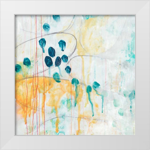 Momentum I White Modern Wood Framed Art Print by Vess, June Erica