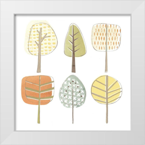 Pattern Grove I White Modern Wood Framed Art Print by Vess, June Erica