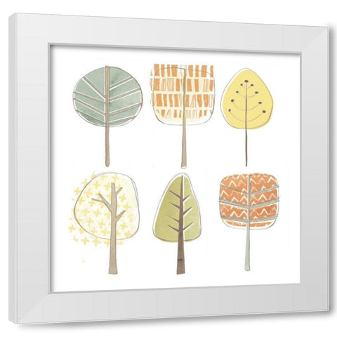 Pattern Grove II White Modern Wood Framed Art Print by Vess, June Erica