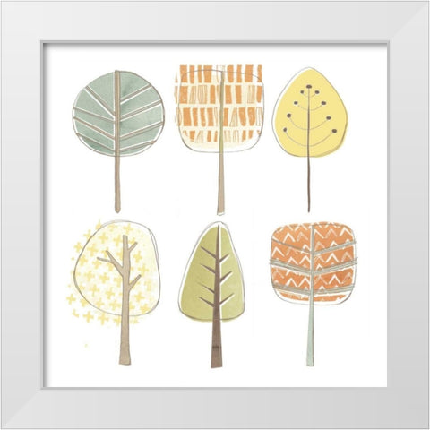 Pattern Grove II White Modern Wood Framed Art Print by Vess, June Erica