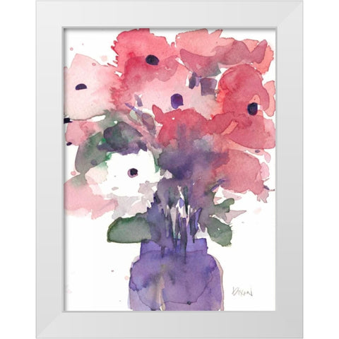 Between the Red III White Modern Wood Framed Art Print by Dixon, Samuel