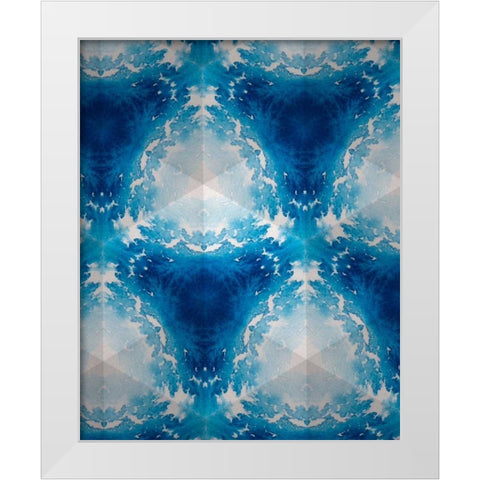 Sapphire Frost III White Modern Wood Framed Art Print by Stramel, Renee W.