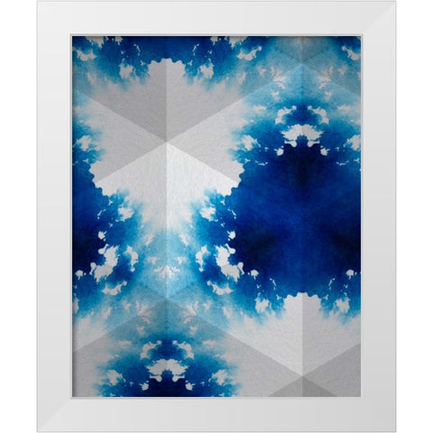 Sapphire Frost V White Modern Wood Framed Art Print by Stramel, Renee W.