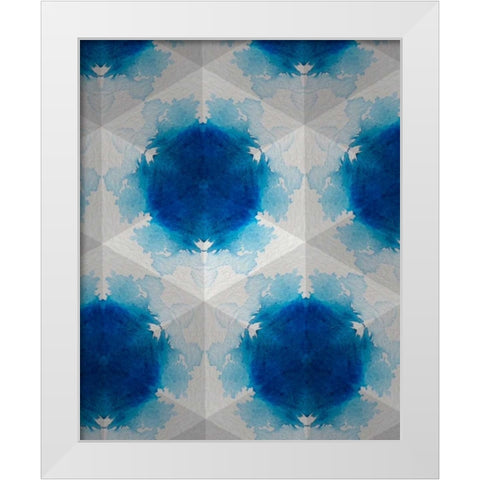 Sapphire Frost VI White Modern Wood Framed Art Print by Stramel, Renee W.