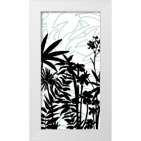 Rainforest Ferns I White Modern Wood Framed Art Print by Fagalde, Jarman
