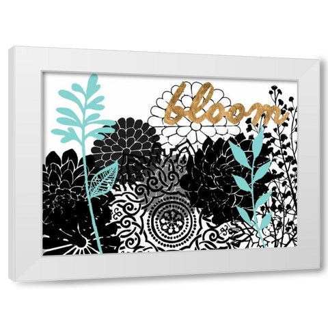 Lacy Garden II White Modern Wood Framed Art Print by Studio W