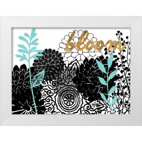 Lacy Garden II White Modern Wood Framed Art Print by Studio W
