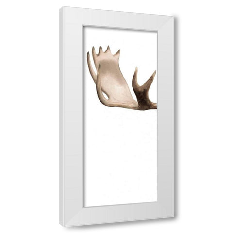 Triptych Moose I White Modern Wood Framed Art Print by Popp, Grace