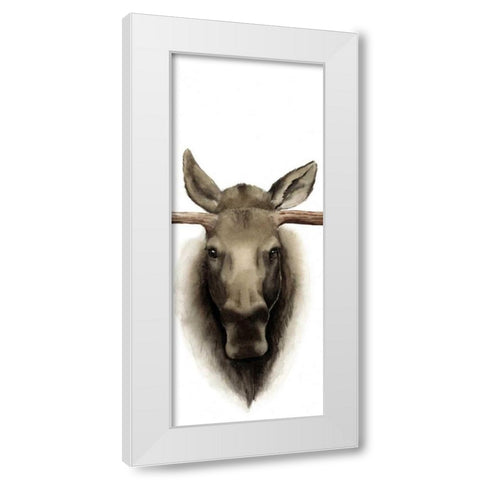 Triptych Moose II White Modern Wood Framed Art Print by Popp, Grace