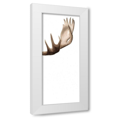 Triptych Moose III White Modern Wood Framed Art Print by Popp, Grace