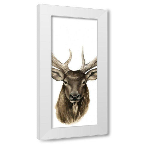 Triptych Elk II White Modern Wood Framed Art Print by Popp, Grace