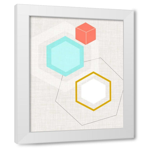 Mod Geometry I White Modern Wood Framed Art Print by Fagalde, Jarman