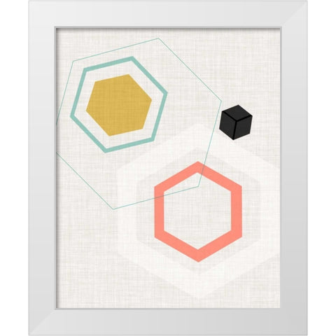 Mod Geometry II White Modern Wood Framed Art Print by Fagalde, Jarman