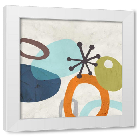 Sunshine Jumble I White Modern Wood Framed Art Print by Vess, June Erica