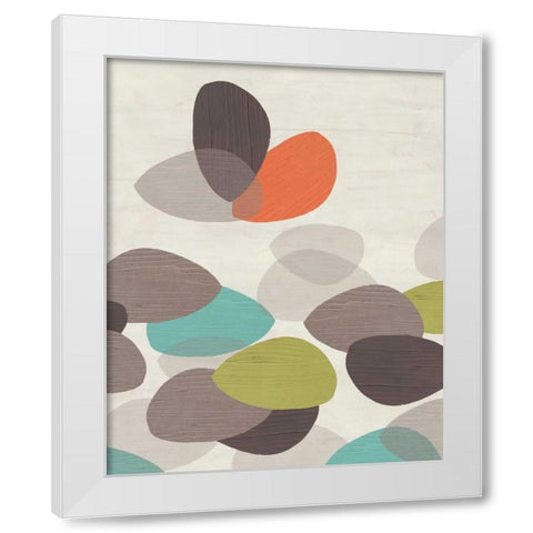 Lily Pond I White Modern Wood Framed Art Print by Vess, June Erica