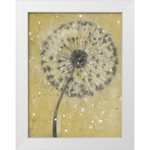 Dandelion Abstract I White Modern Wood Framed Art Print by OToole, Tim