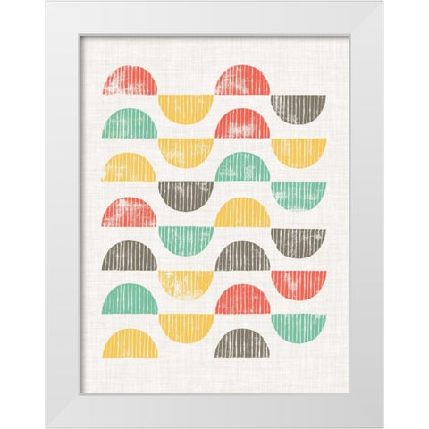 Mod Block Prints I White Modern Wood Framed Art Print by Popp, Grace