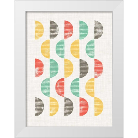Mod Block Prints II White Modern Wood Framed Art Print by Popp, Grace
