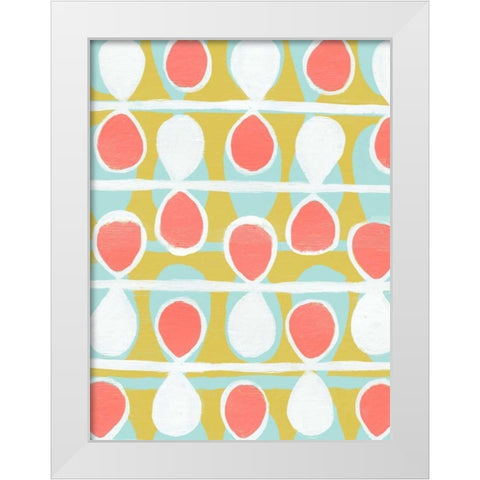 Retro Stems I White Modern Wood Framed Art Print by Popp, Grace