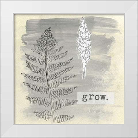 Garden Scrapbook I White Modern Wood Framed Art Print by Vess, June Erica