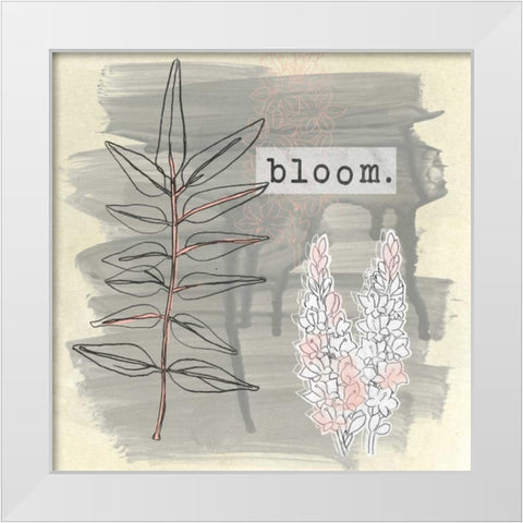 Garden Scrapbook III White Modern Wood Framed Art Print by Vess, June Erica